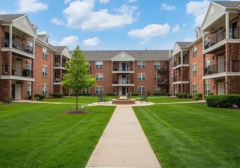 create an image of an apartment complex that i